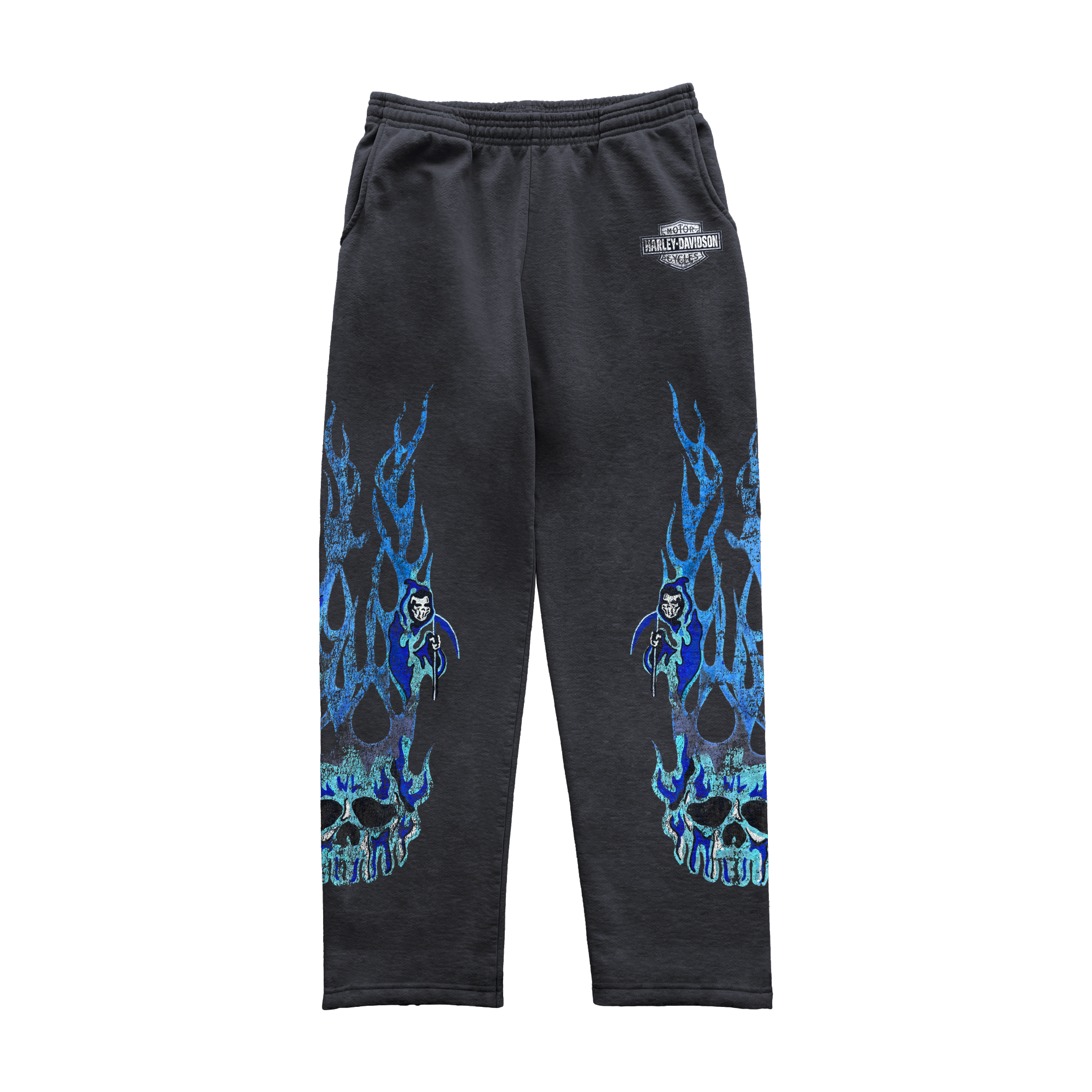 Blue Flame Open Hem Sweatpant - Vintage Black – Warren Lotas