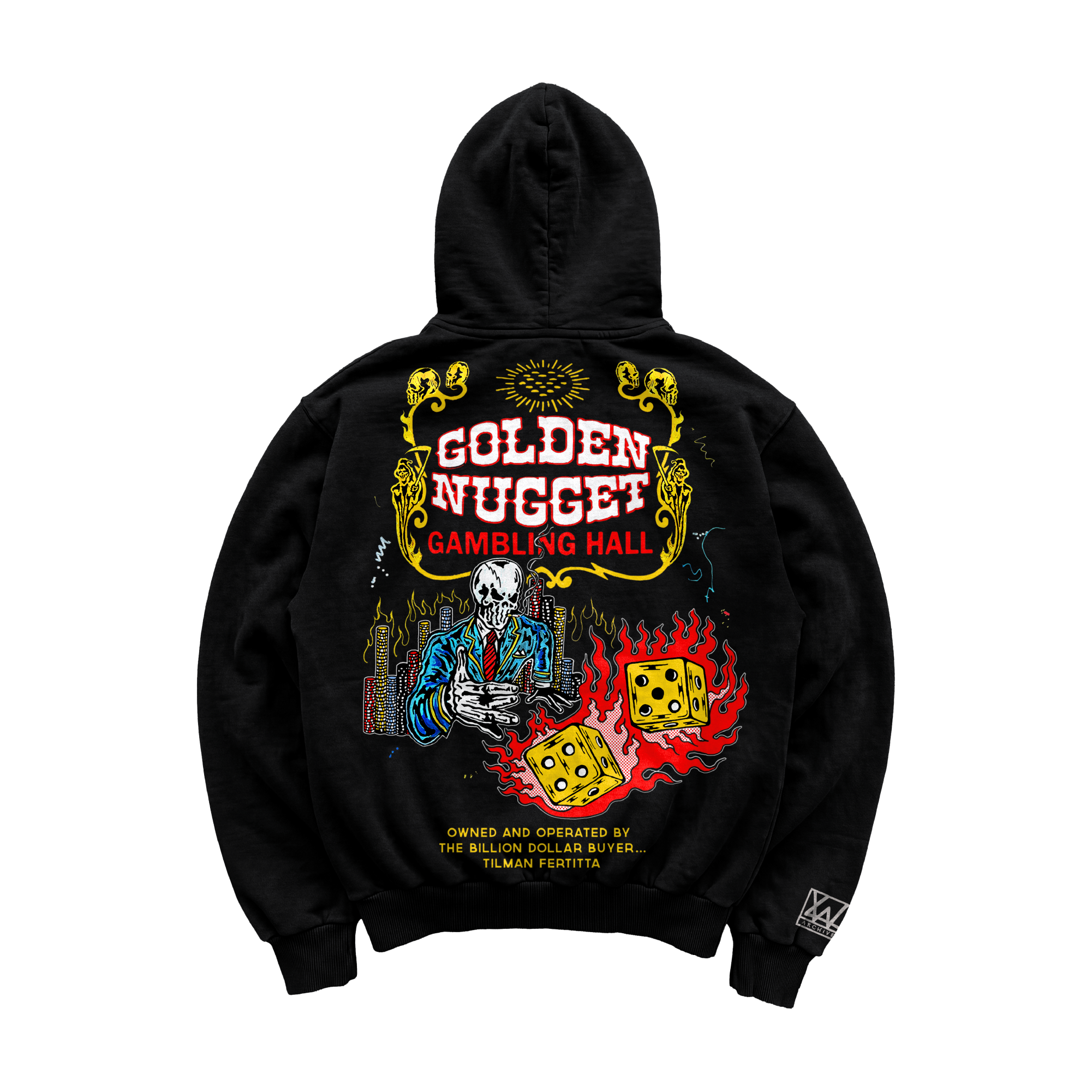 Golden Nugget Zip Up Hoodie - Black – Warren Lotas