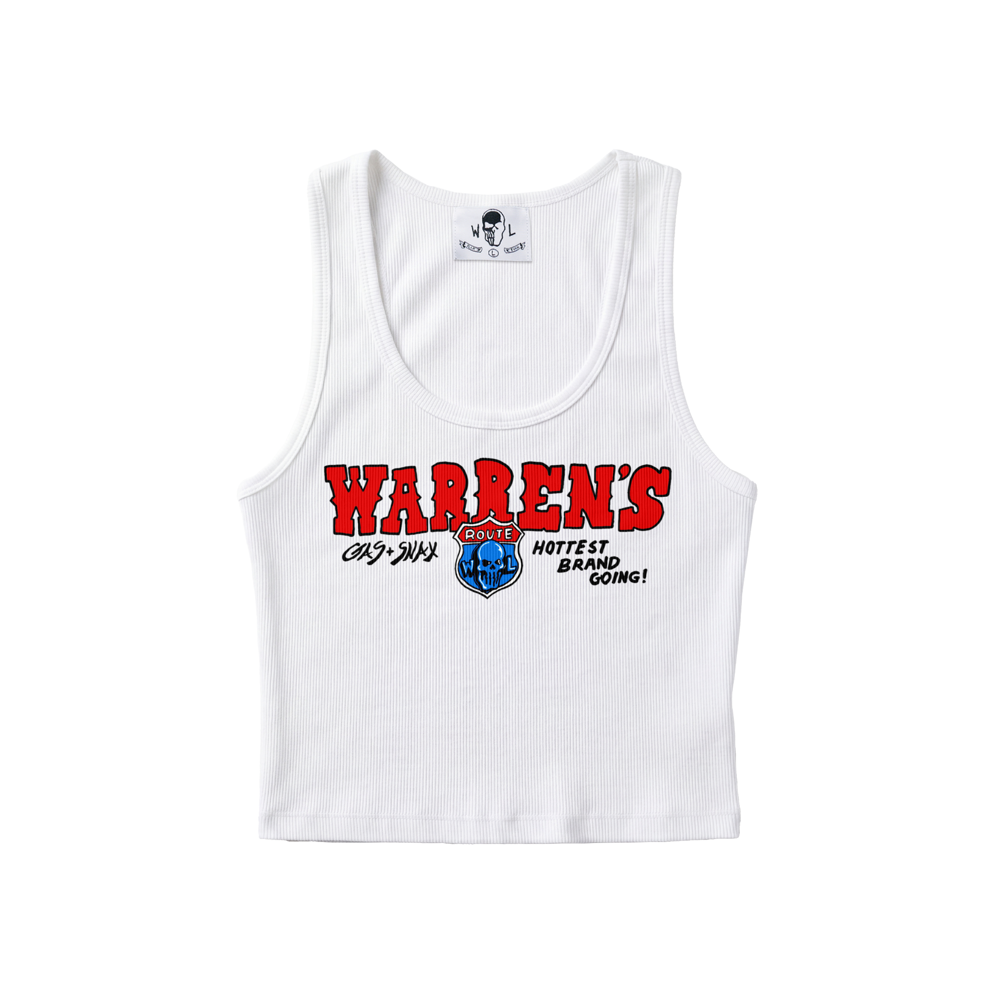 Gas and Snax Women's Cropped Tank Top - White – Warren Lotas