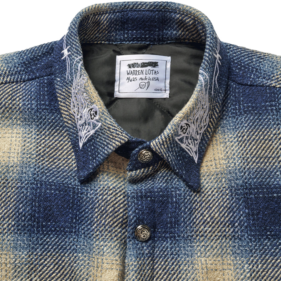 Quilted Lined Flannel - Blue Plaid