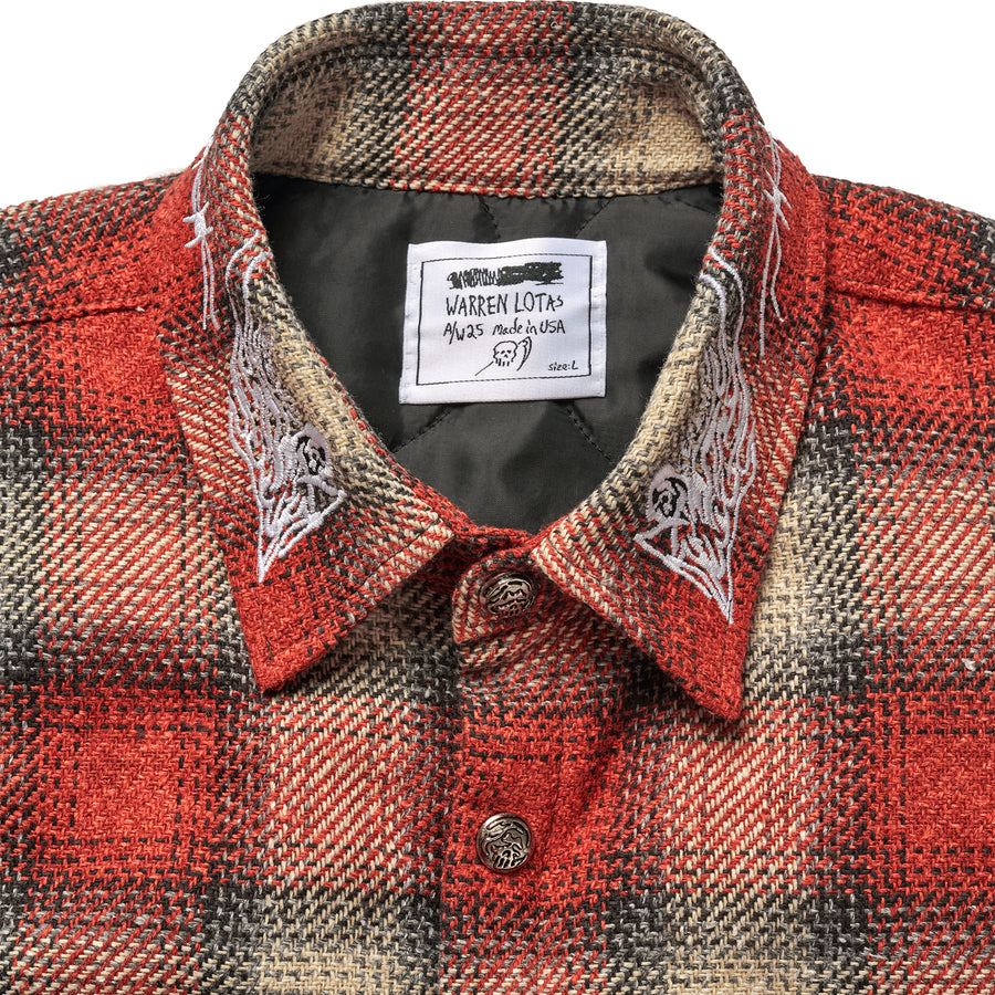 Quilted Lined Flannel - Red Plaid