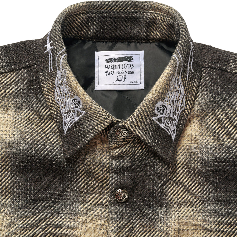 Quilted Lined Flannel - Black Plaid