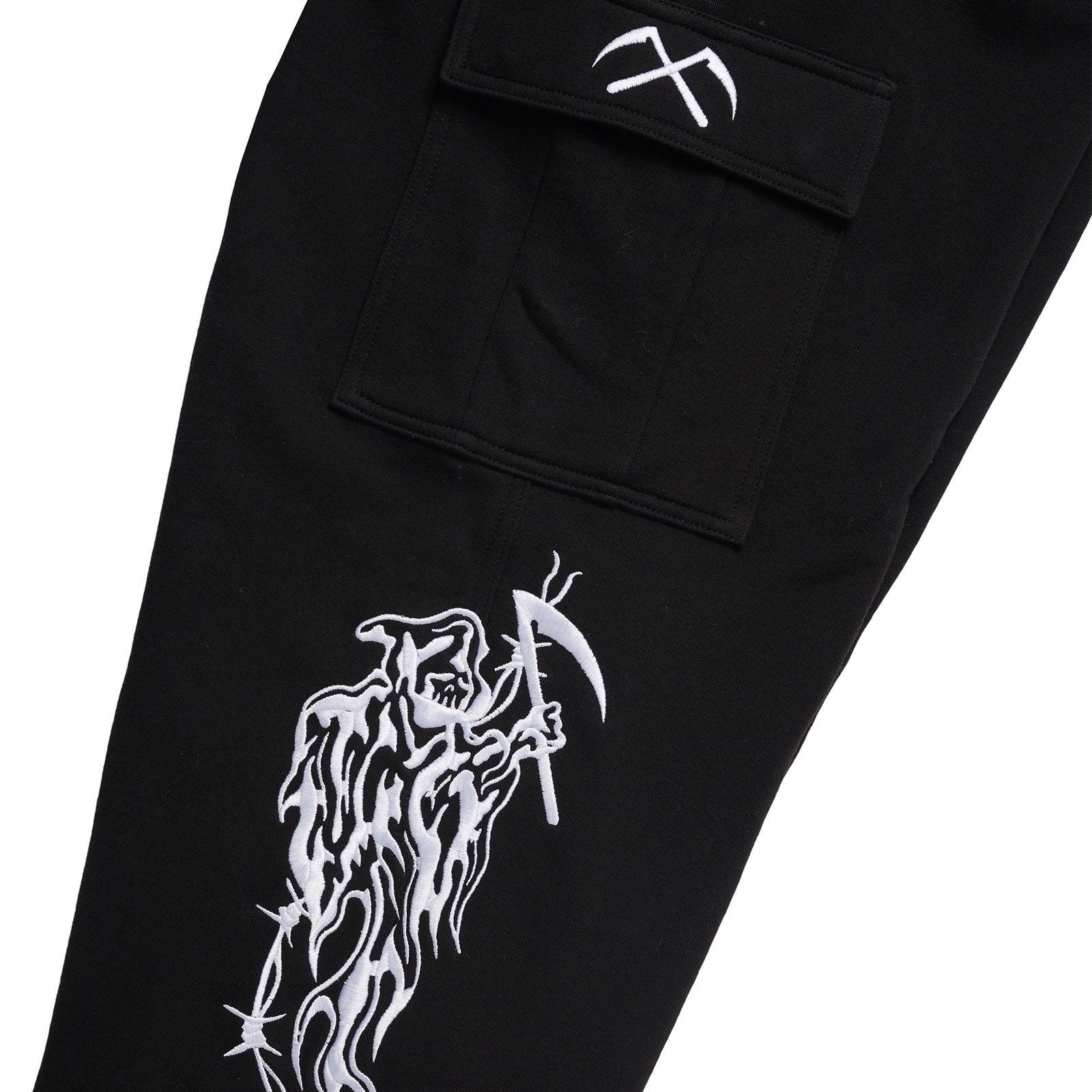 Serenity Baggy Cargo Sweatpants - Black