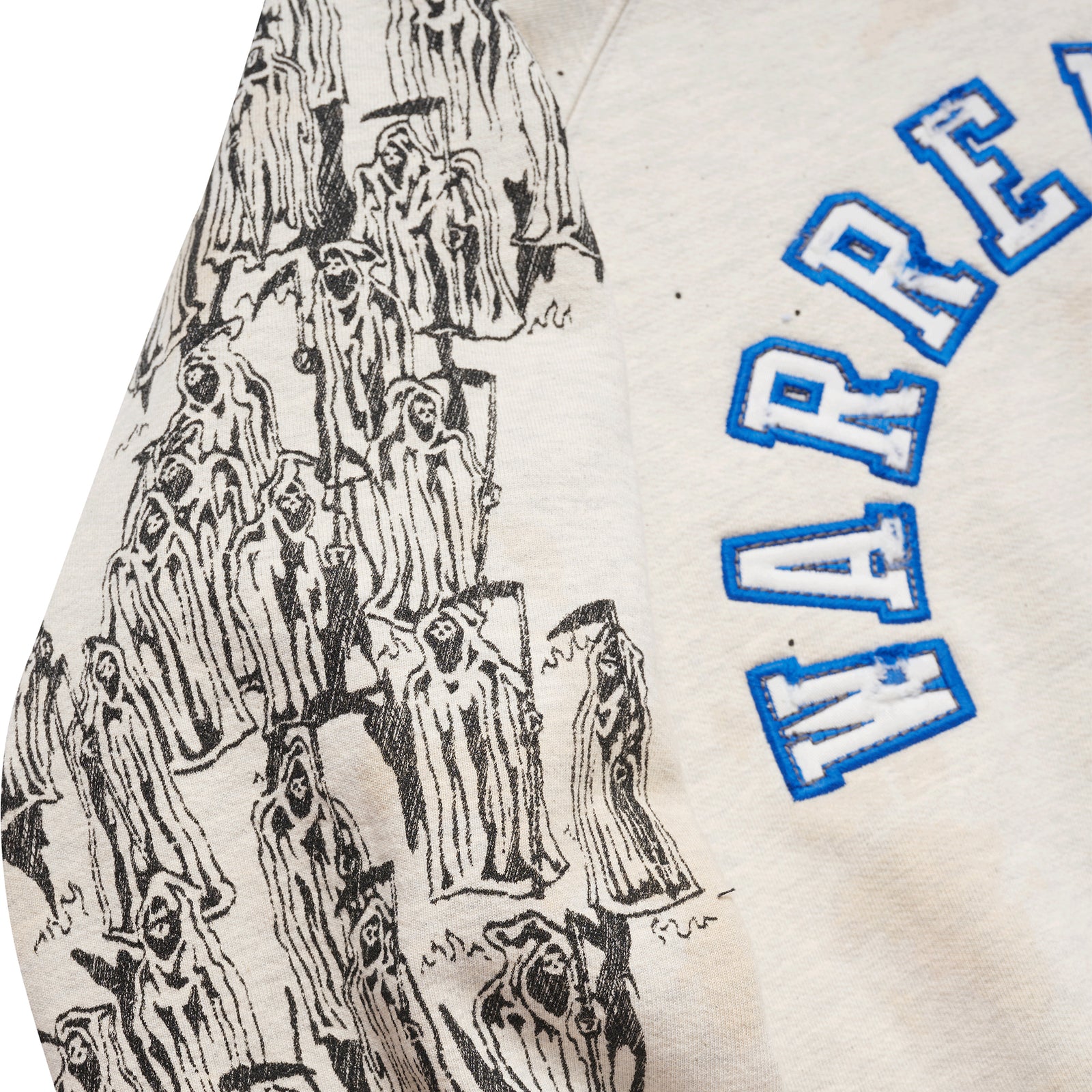 Distressed Appliqué Crewneck - Oatmeal