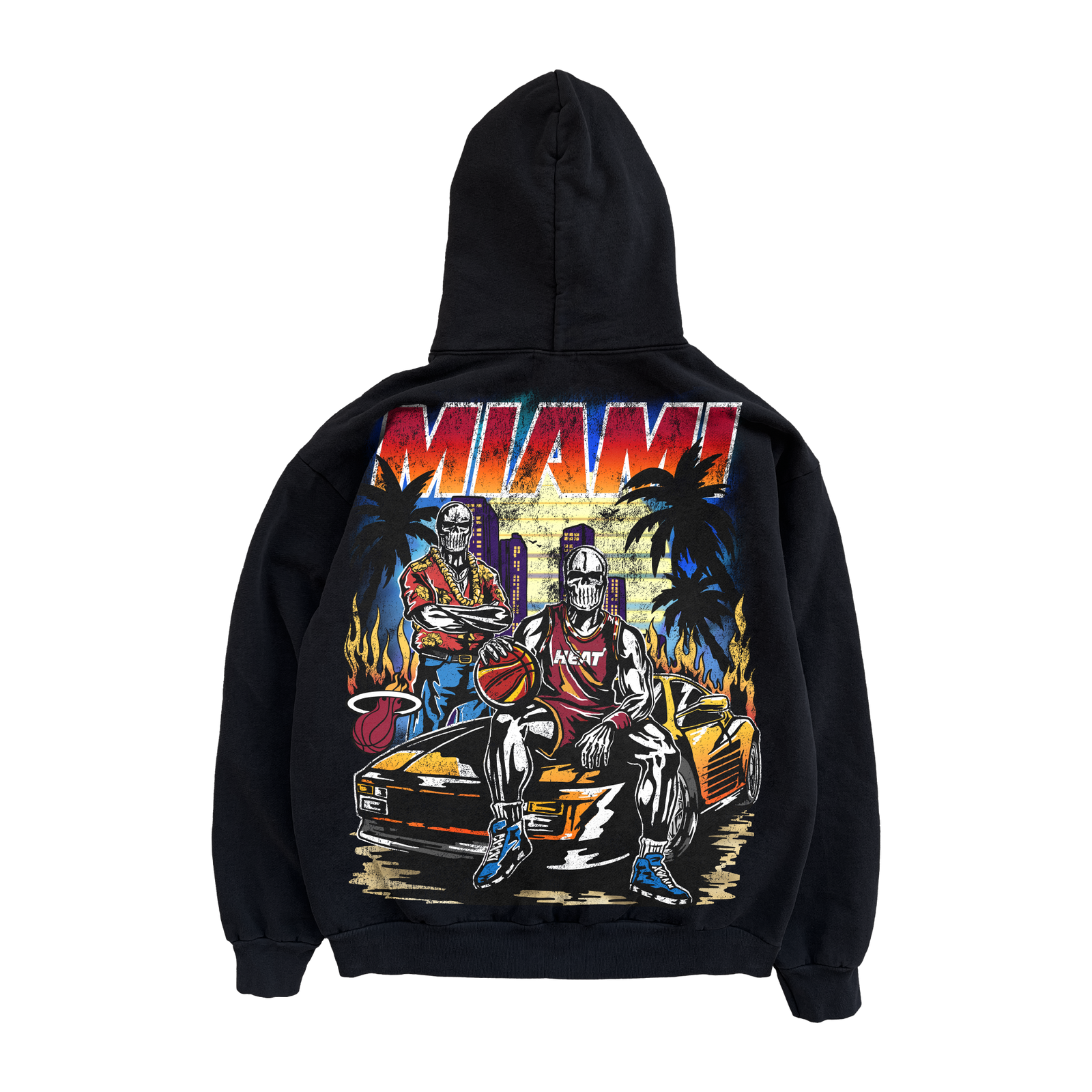 Miami Hustle Hoodie - Black