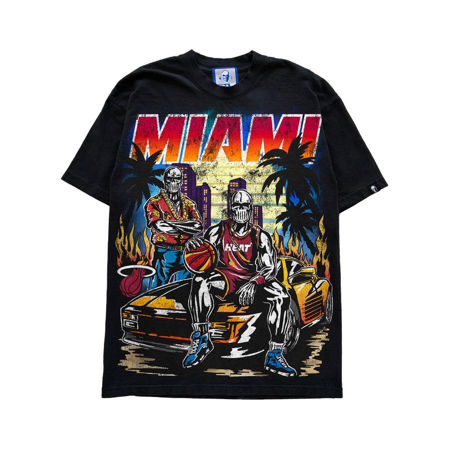 Miami Hustle T-Shirt - Black