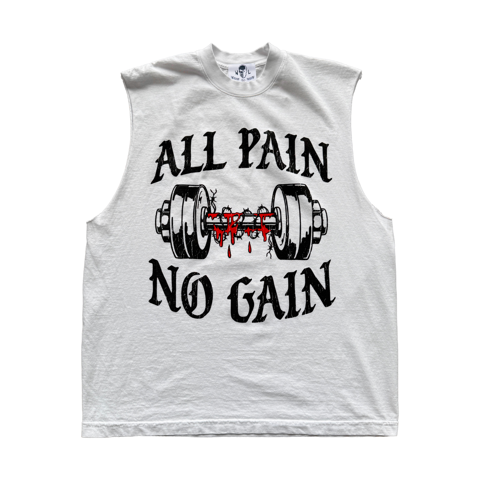 MMM All Pain No Gain Cut-off T-Shirt