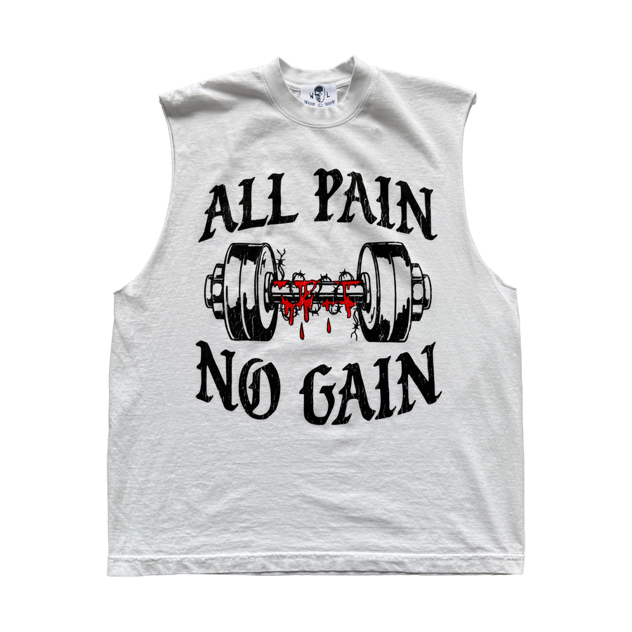 MMM All Pain No Gain Cut-off T-Shirt