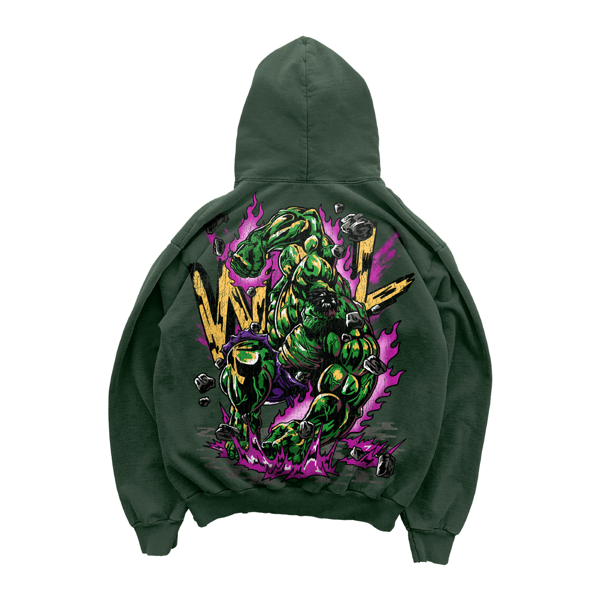 Angry Man Hoodie - Green
