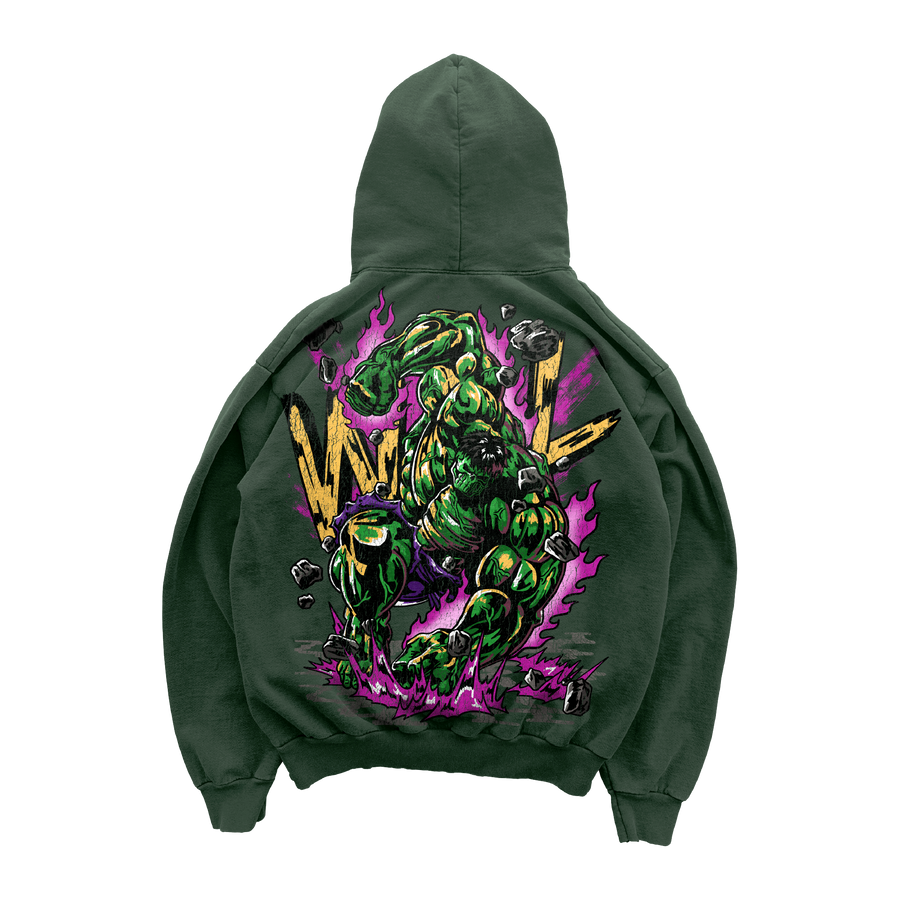Angry Man Hoodie - Green