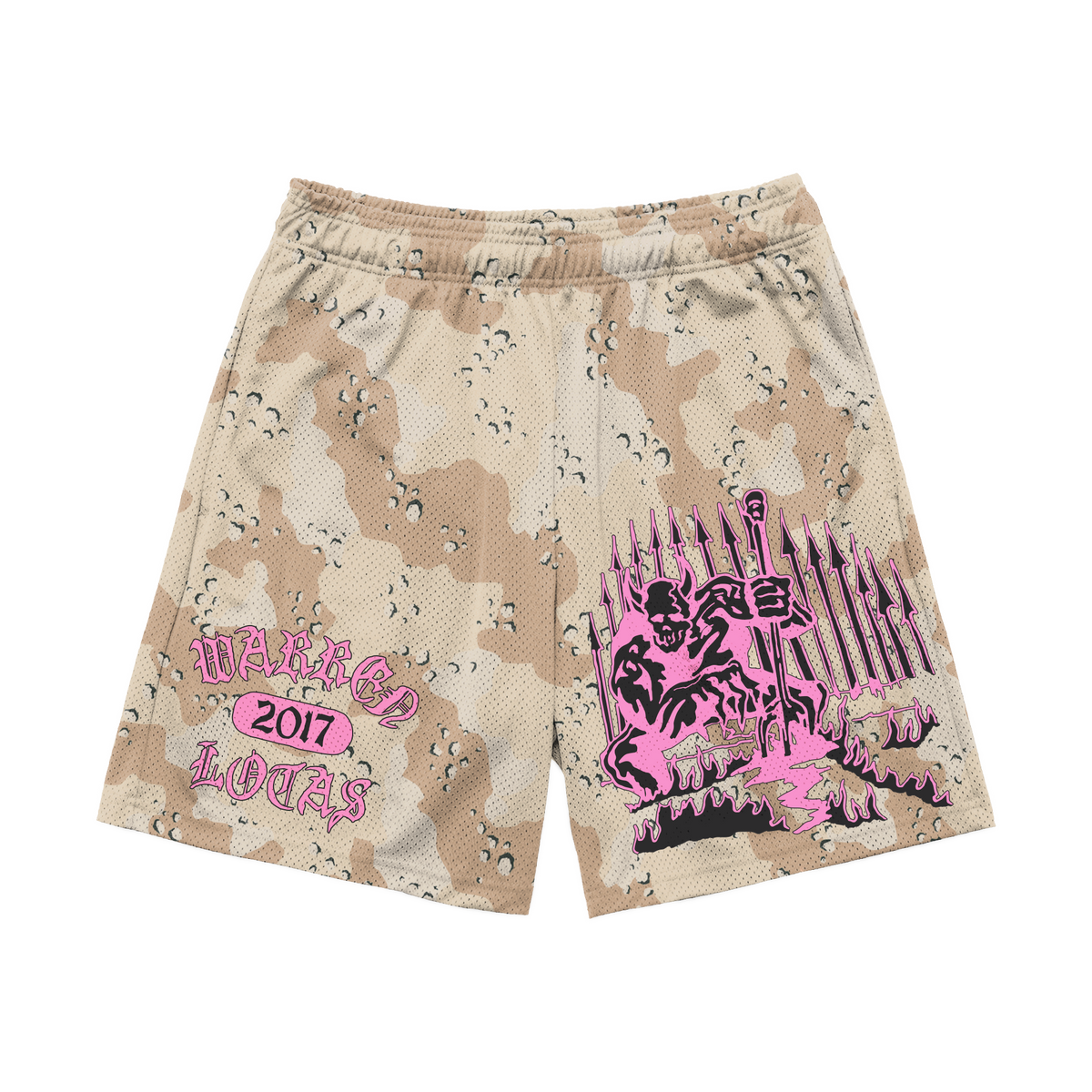 Demon Gate Faded Desert Camo Mesh Shorts