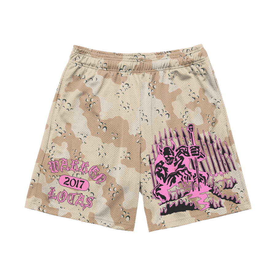 Demon Gate Faded Desert Camo Mesh Shorts