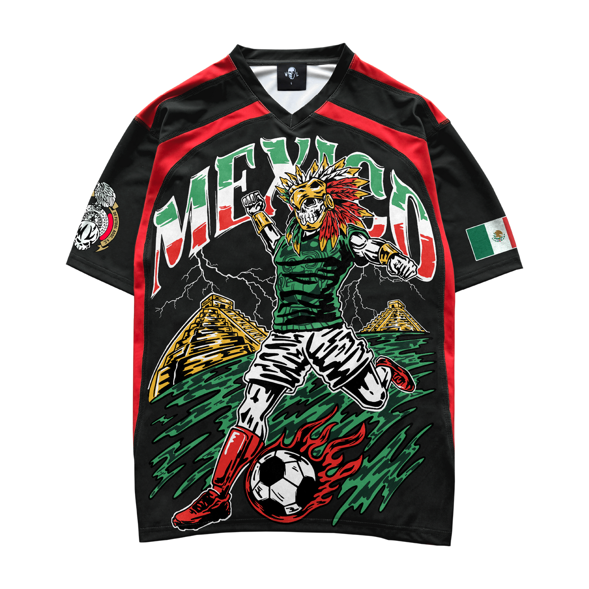 Aztec Soccer Jersey - Black
