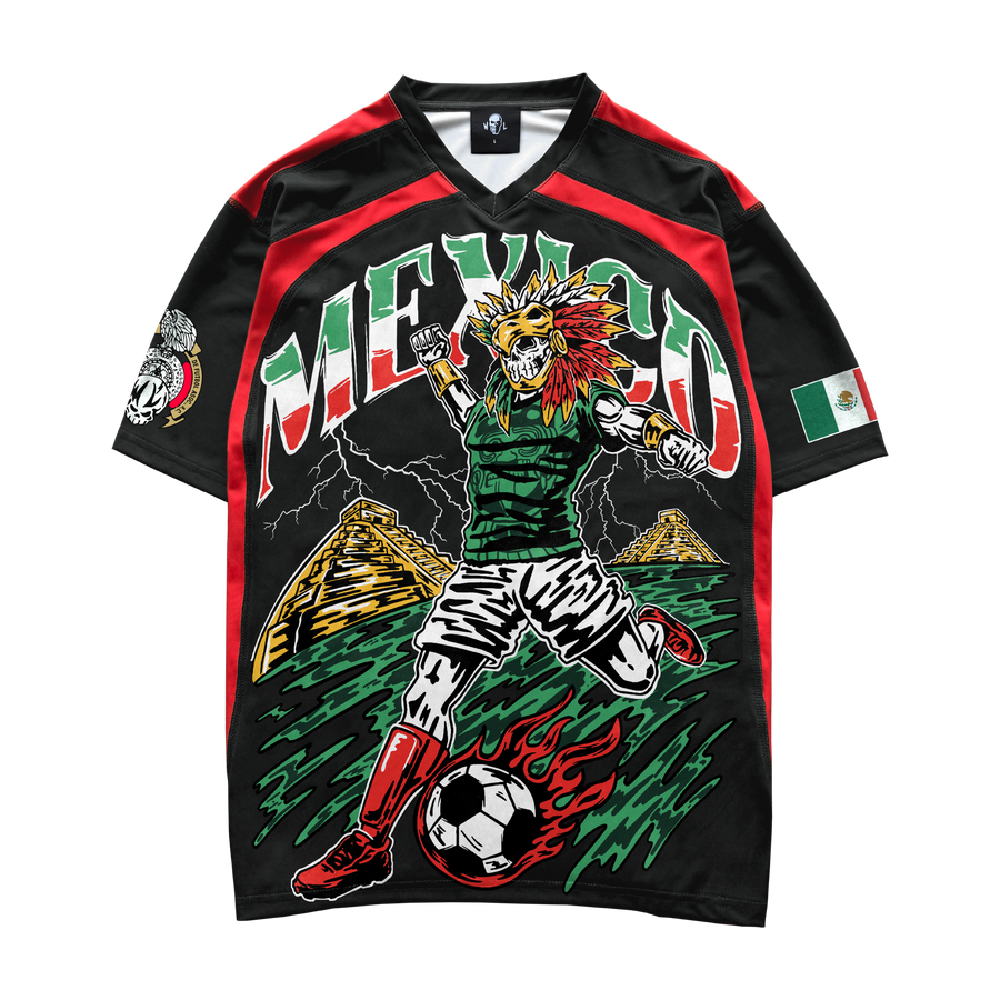 Aztec Soccer Jersey - Black
