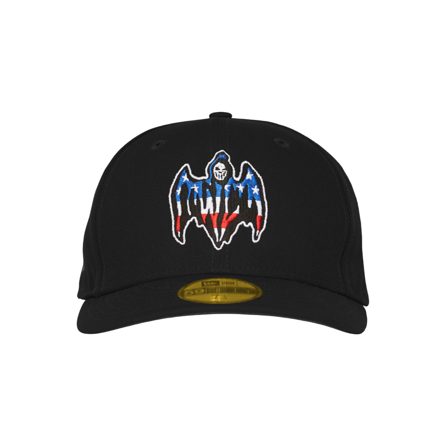 Stars and Stripes Bat Reaper Hat - Black