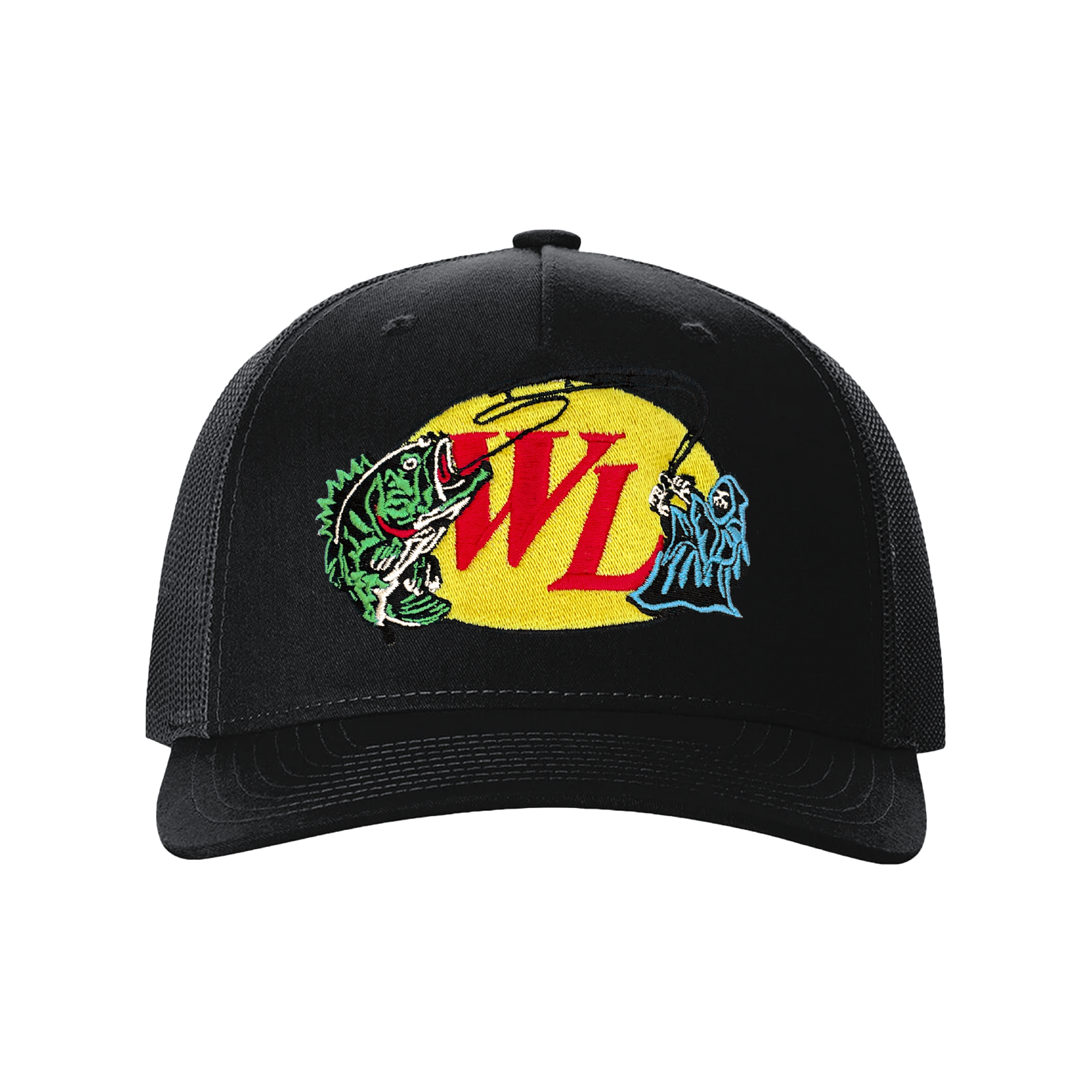 Reelin' Reaper Trucker Hat - Black