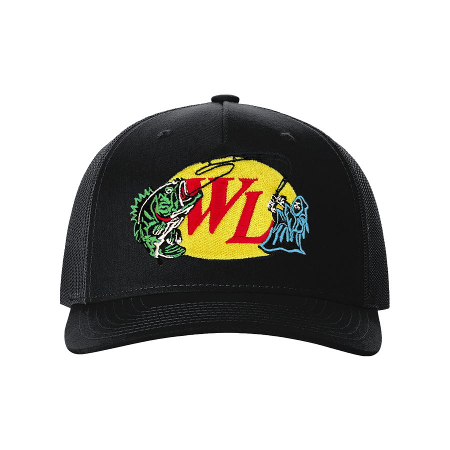 Reelin' Reaper Trucker Hat - Black