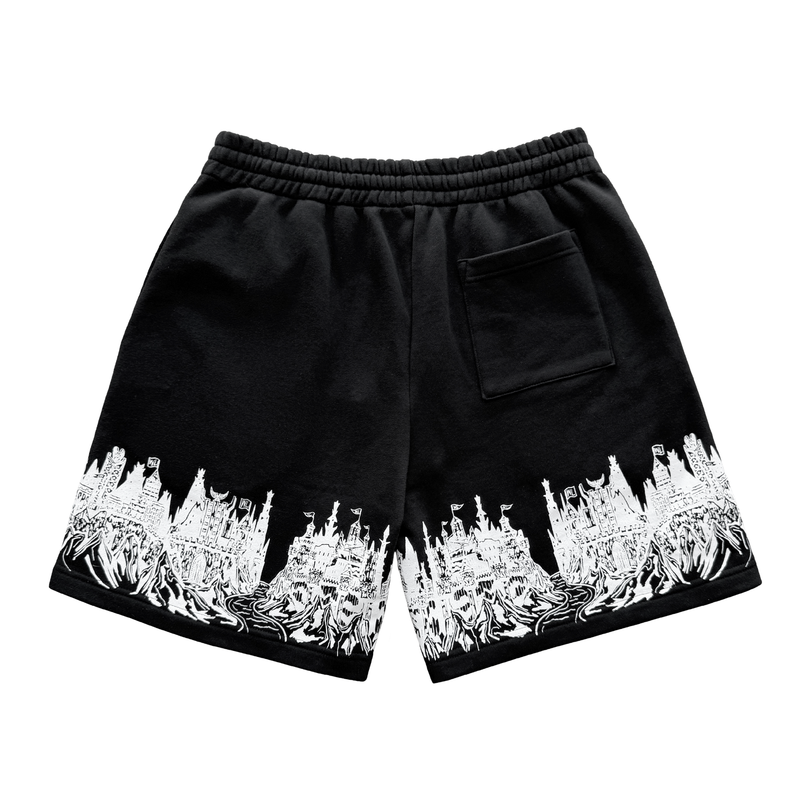 Kingdom Castle Fleece Shorts - Black