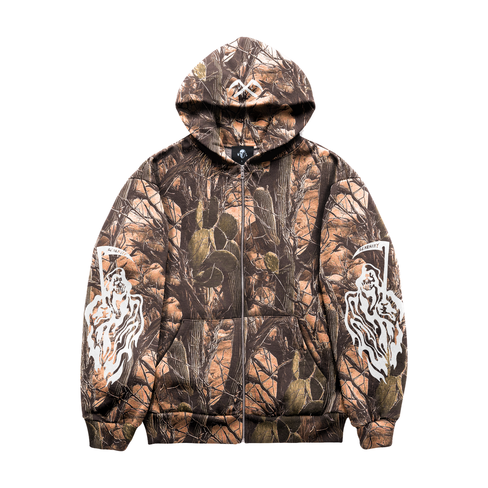 Serenity Reaper Zip Up Hoodie - Cactus Camo