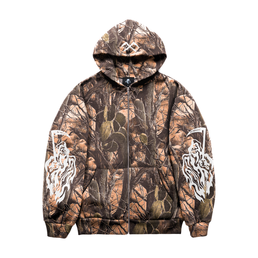 Serenity Reaper Zip Up Hoodie - Cactus Camo