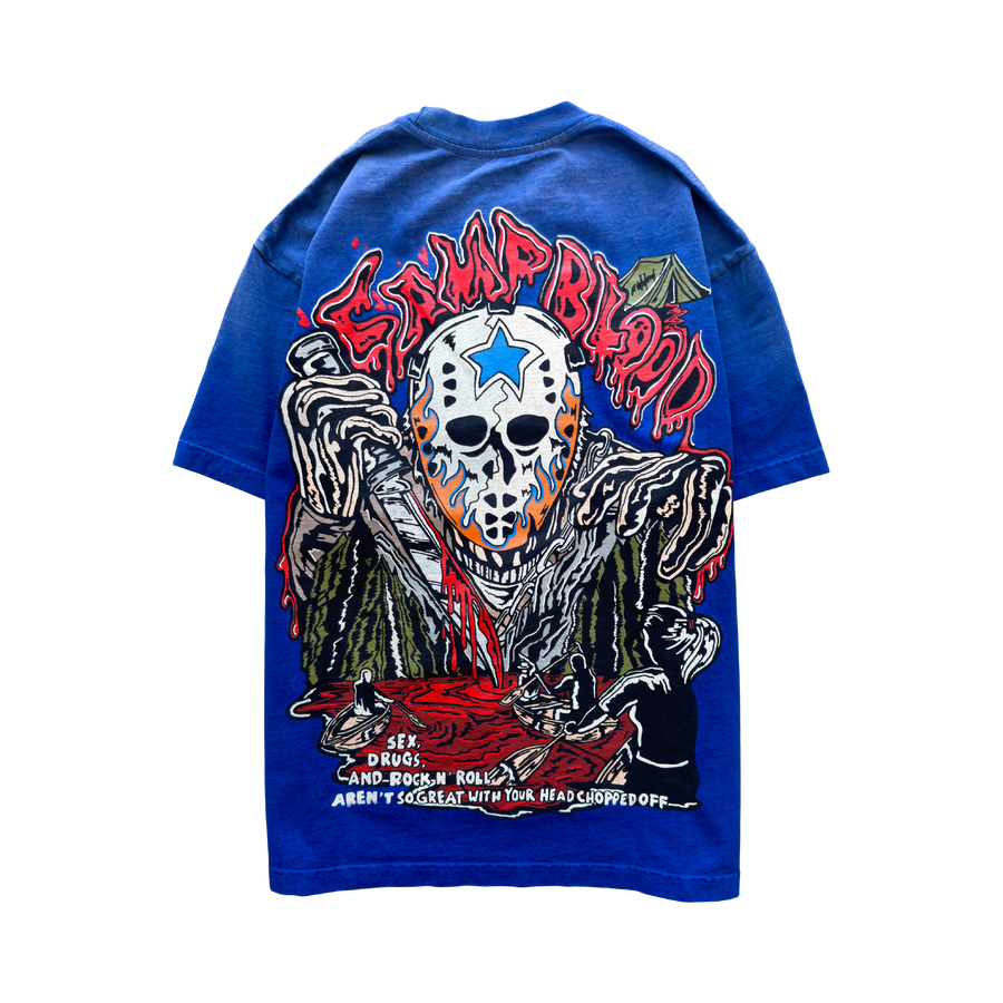 Camp Blood T-Shirt - Faded Cobalt