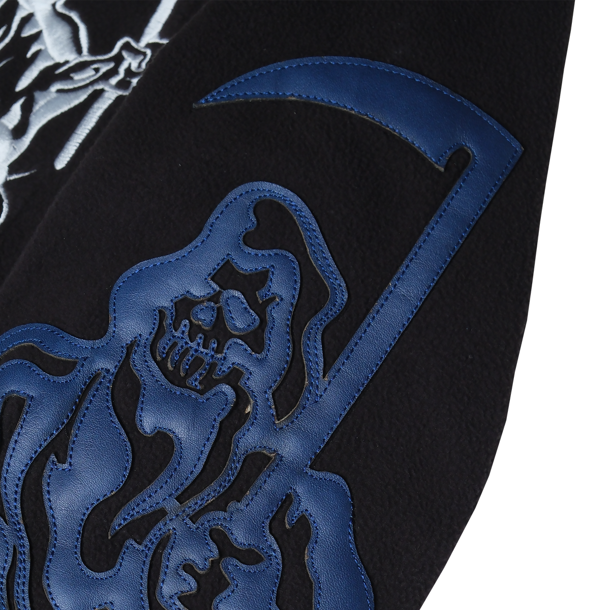 Embroidered Japanese 1/4 Polar Fleece - Black