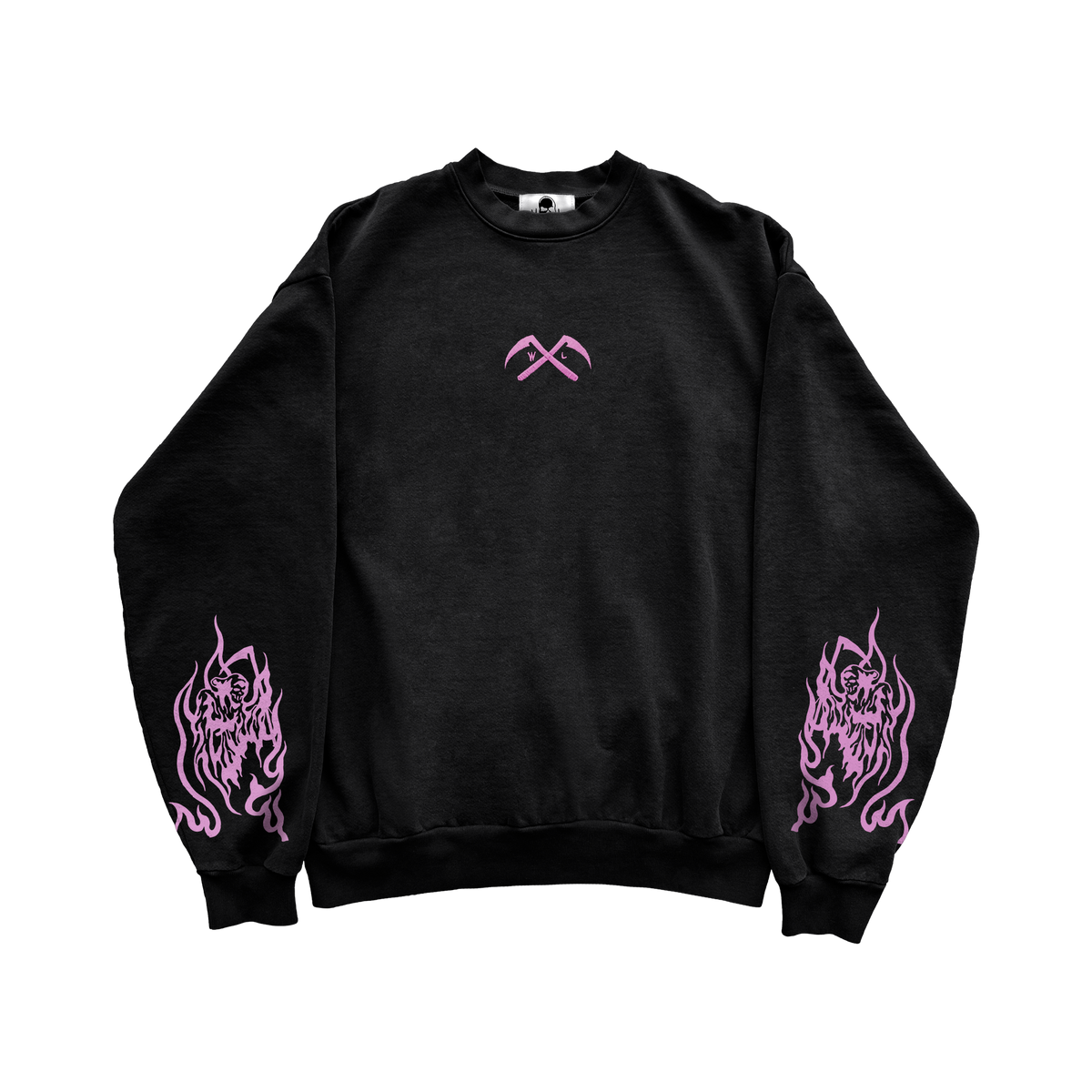 Fast Reaper Crewneck - Black/Pink