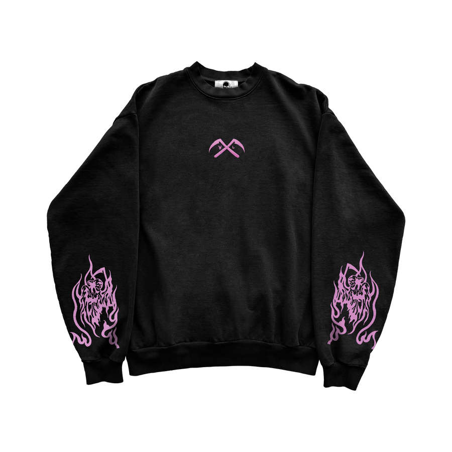 Fast Reaper Crewneck - Black/Pink
