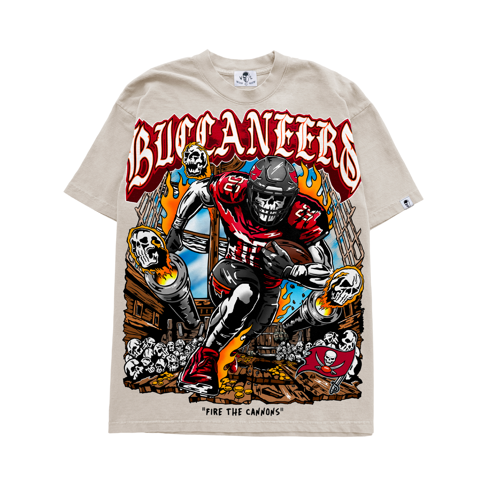 Buccaneers "Fire the Cannons" T-Shirt - Natural