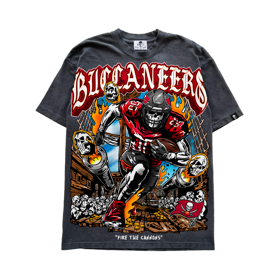 Buccaneers "Fire the Cannons" T-Shirt - Vintage Black