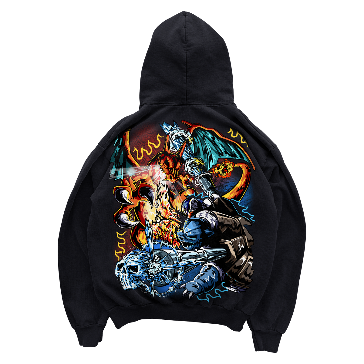 Fire vs Water Hoodie - Black