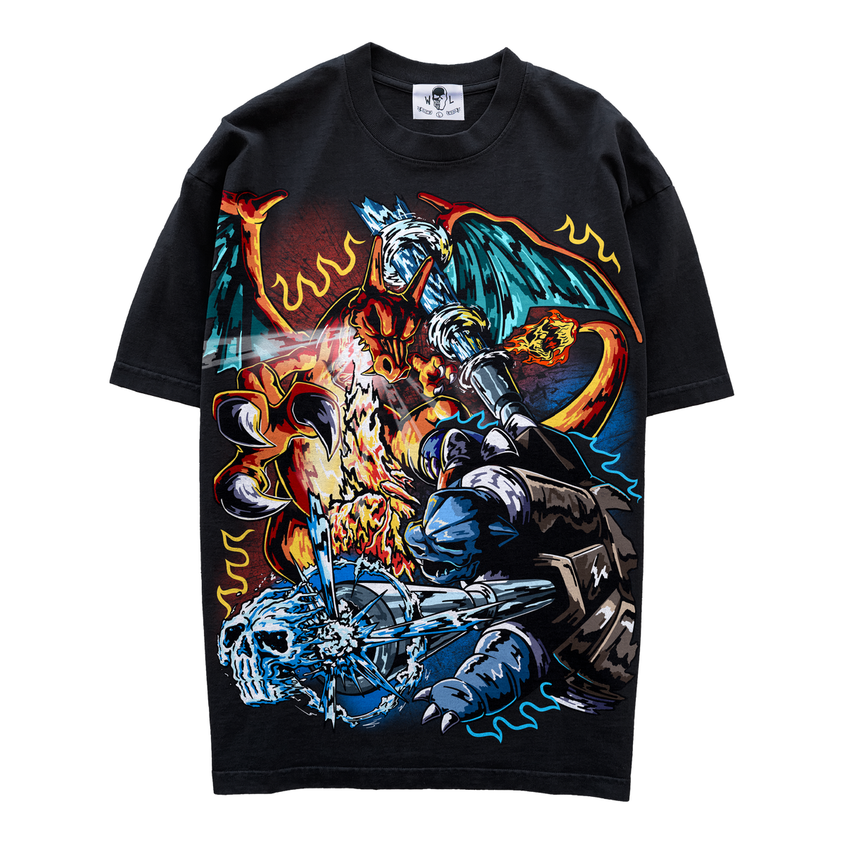Fire vs Water T-Shirt - Black