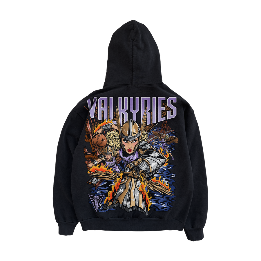Flying Valkyries Zip Hoodie - Black