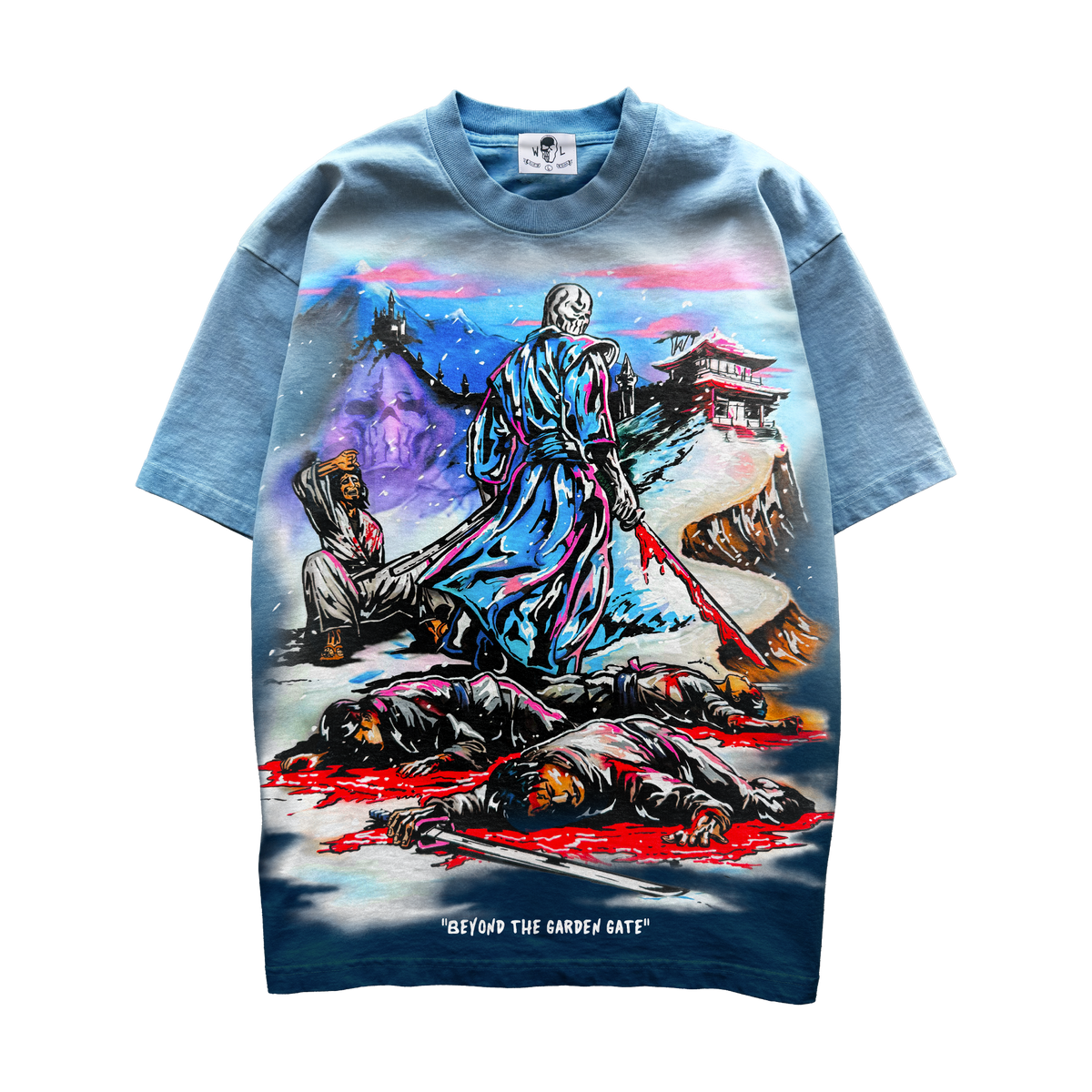 Garden Gate T-Shirt - Blue Ombre