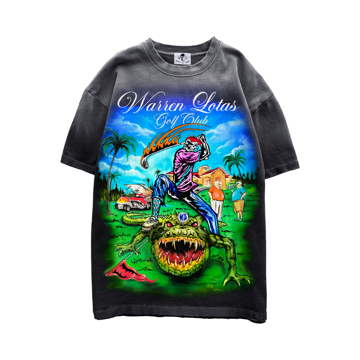 Gator Golf T-Shirt - Faded Black