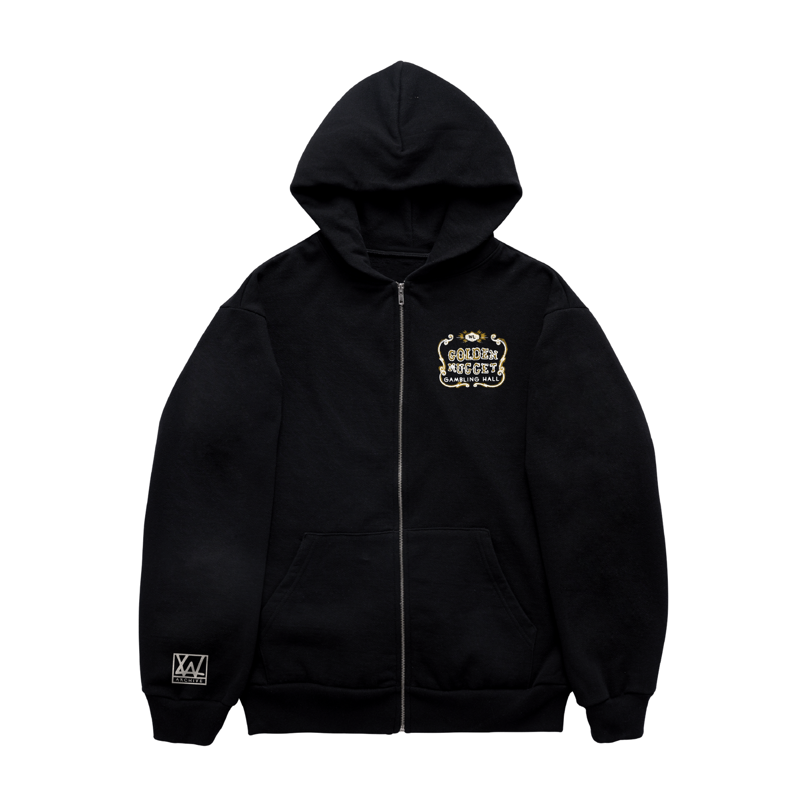 Golden Nugget Zip Up Hoodie - Black – Warren Lotas