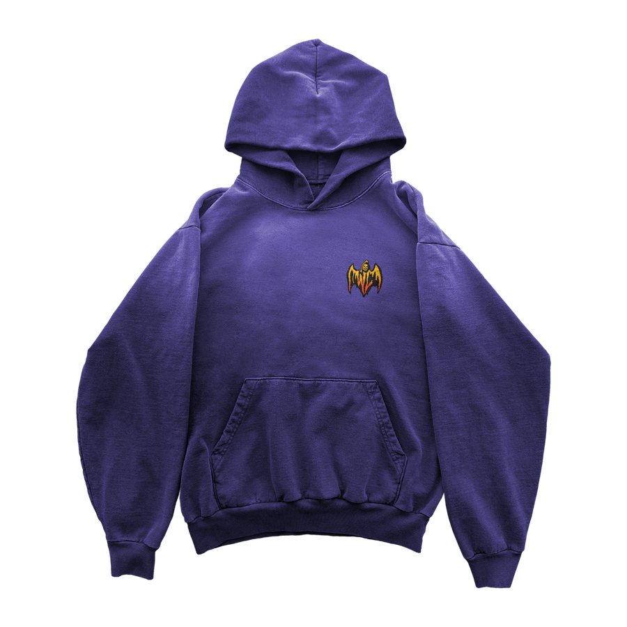 Gone Fishing Hoodie - Sun Faded Purple