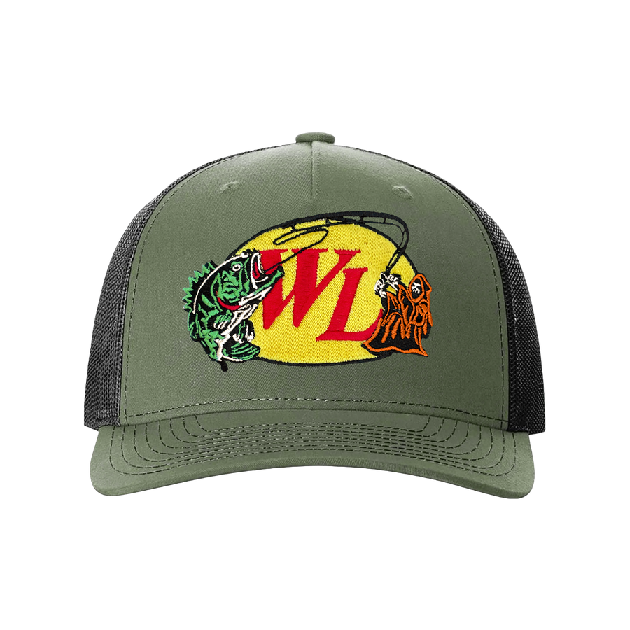 Reelin' Reaper Trucker Hat - Dark Green