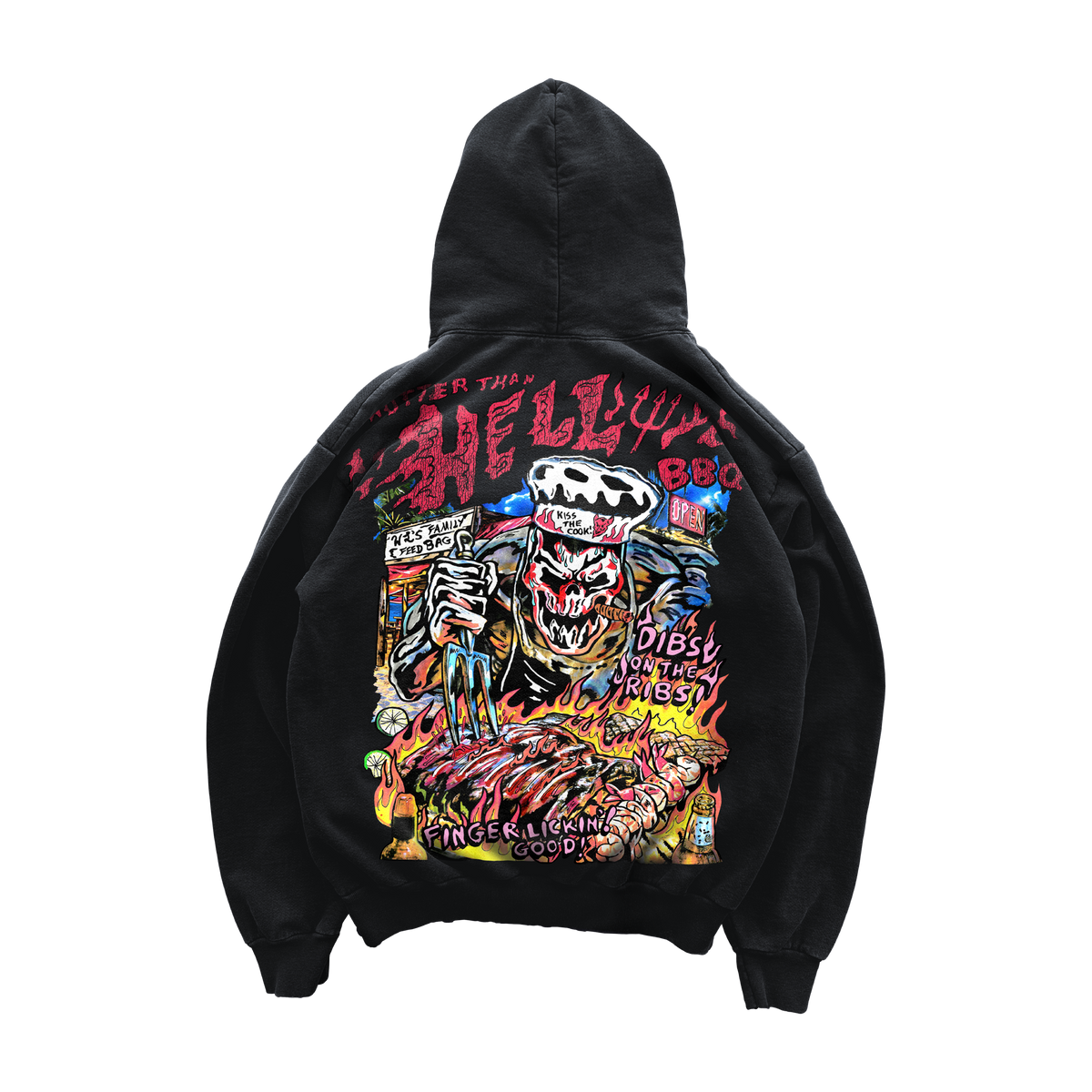 Hell BBQ Hoodie - Black