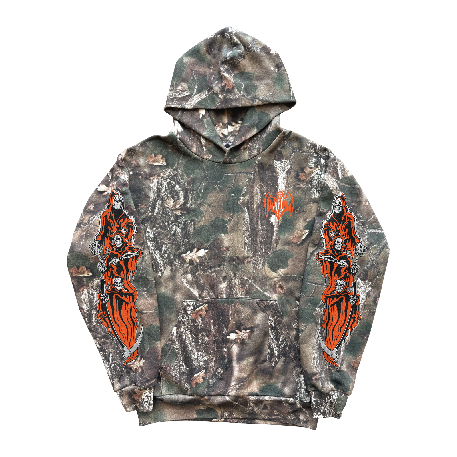 Three Reapers Fleece Hoodie - Faded Hunting Camo