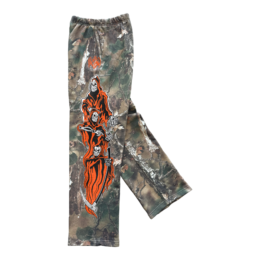 Three Reapers Fleece Sweatpants - Faded Hunting Camo