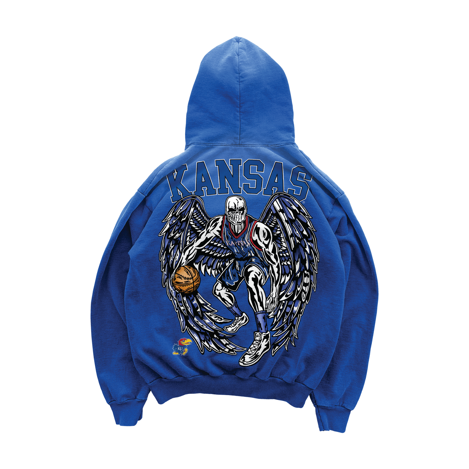 Kansas Jayhawk Hoodie - Faded Blue