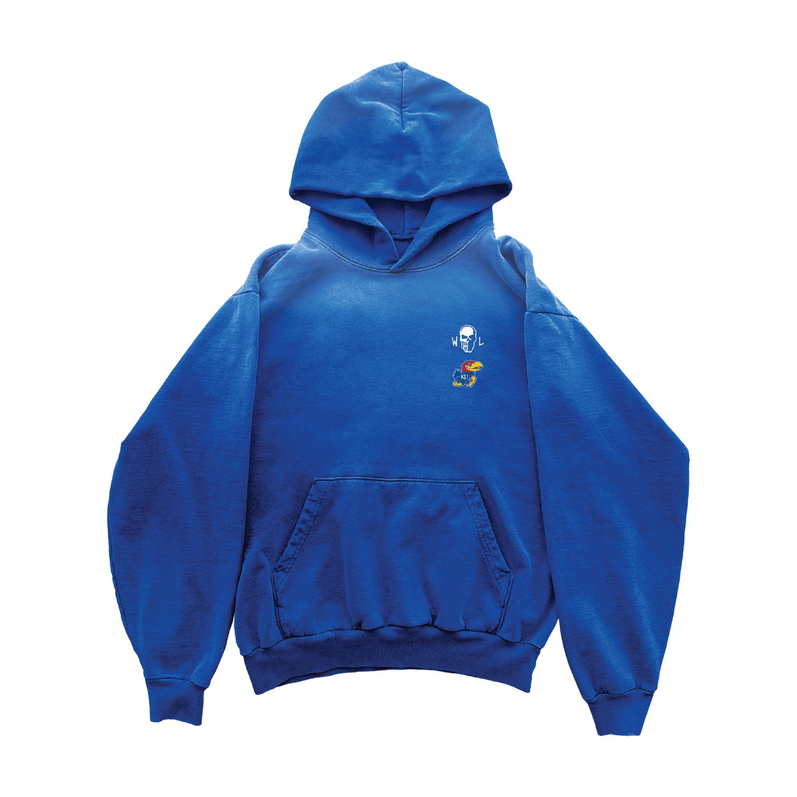 Kansas Jayhawk Hoodie - Faded Blue