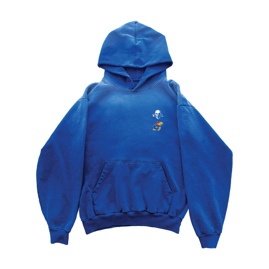 Kansas Jayhawk Hoodie - Faded Blue