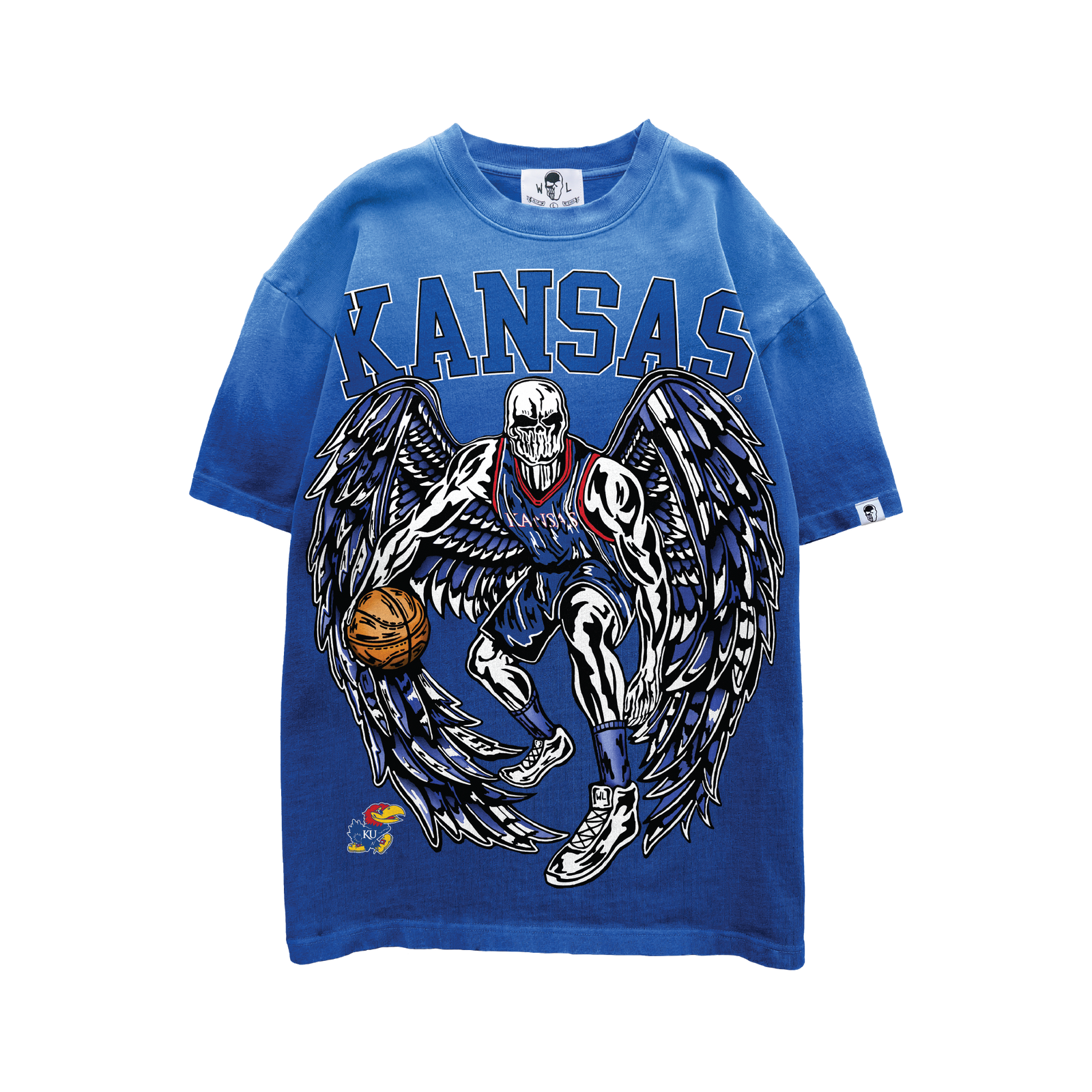 Kansas Jayhawk T-Shirt - Faded Blue