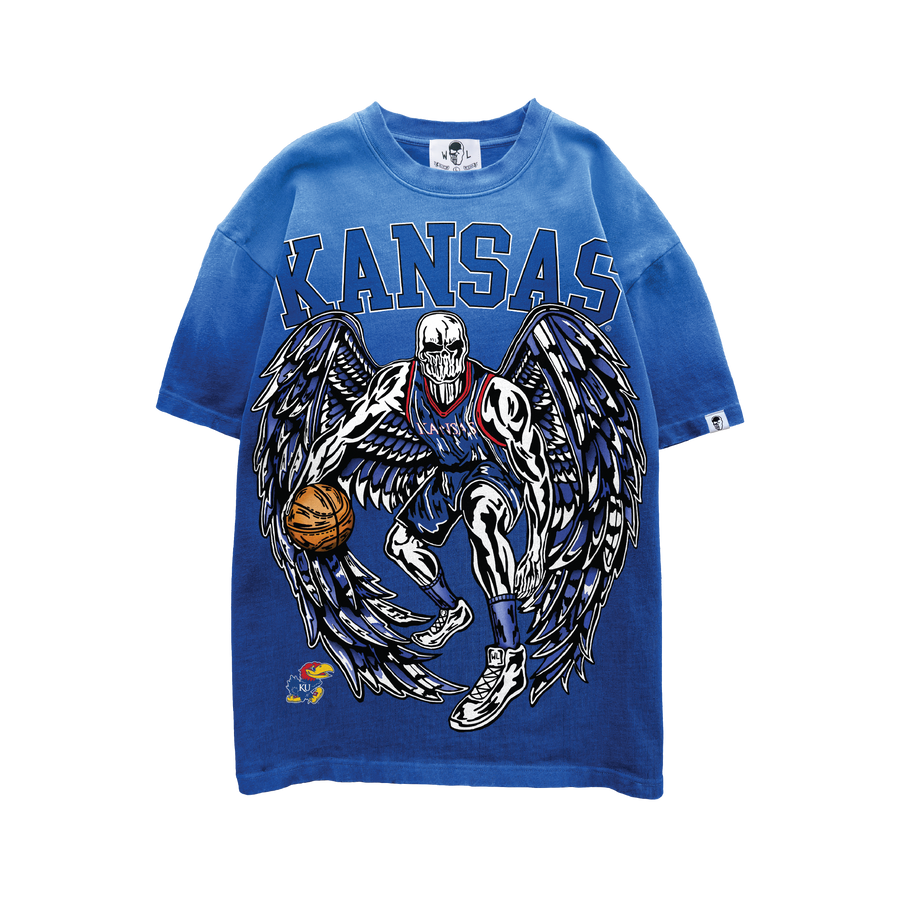 Kansas Jayhawk T-Shirt - Faded Blue