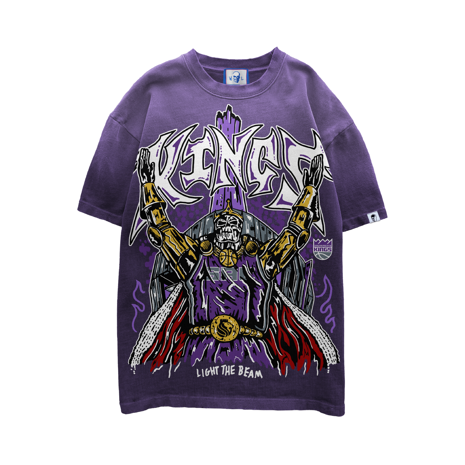 Light The Beam T-Shirt - Faded Purple