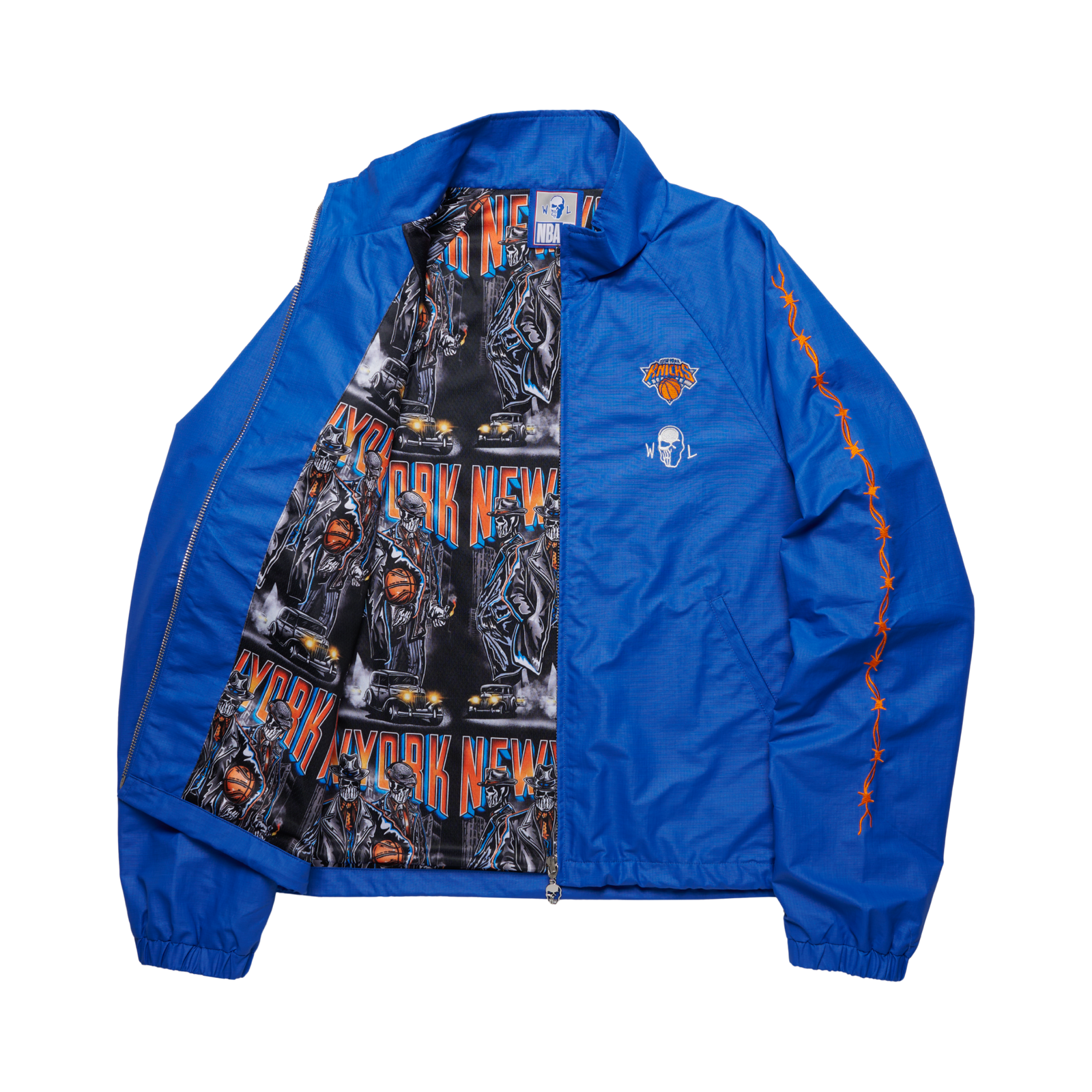 Knicks Barbed Wire Nylon Jacket