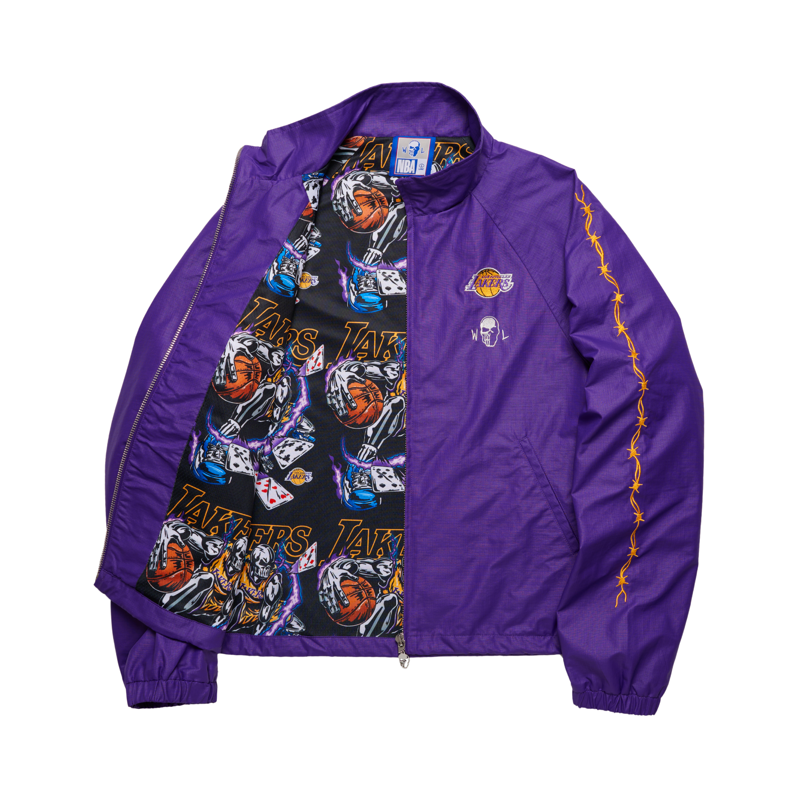 Lakers Barbed Wire Nylon Jacket