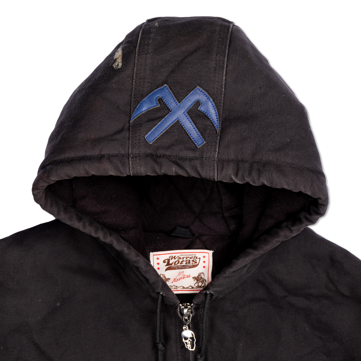 Leather Applique Serenity Reaper Carhartt Jacket - Blue
